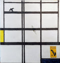Job Done  Composition in Yellow, Blue and White, Ia with Benefits