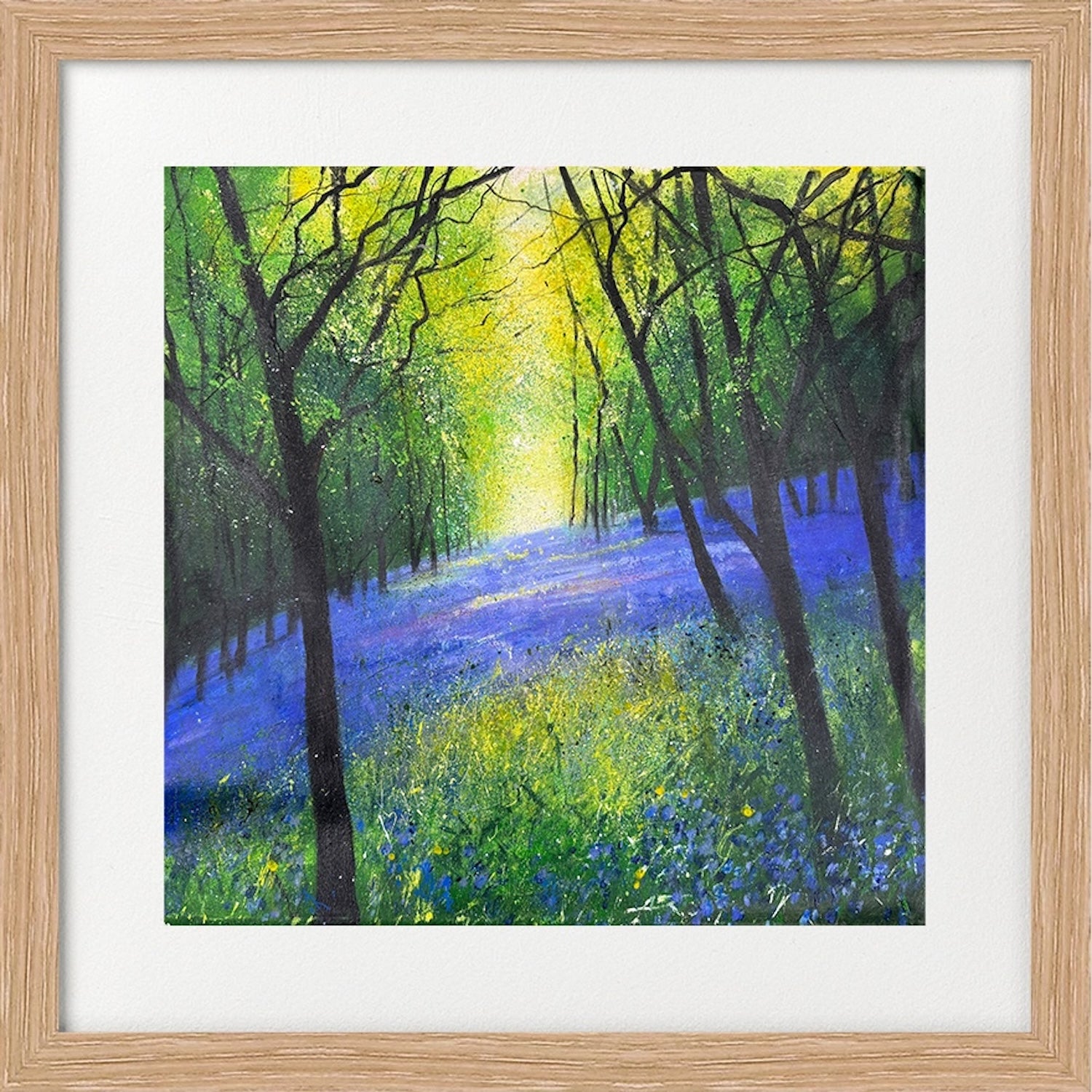 Carpet of Woodland Bluebells framed