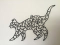 Cat Steel Wire Sculpture