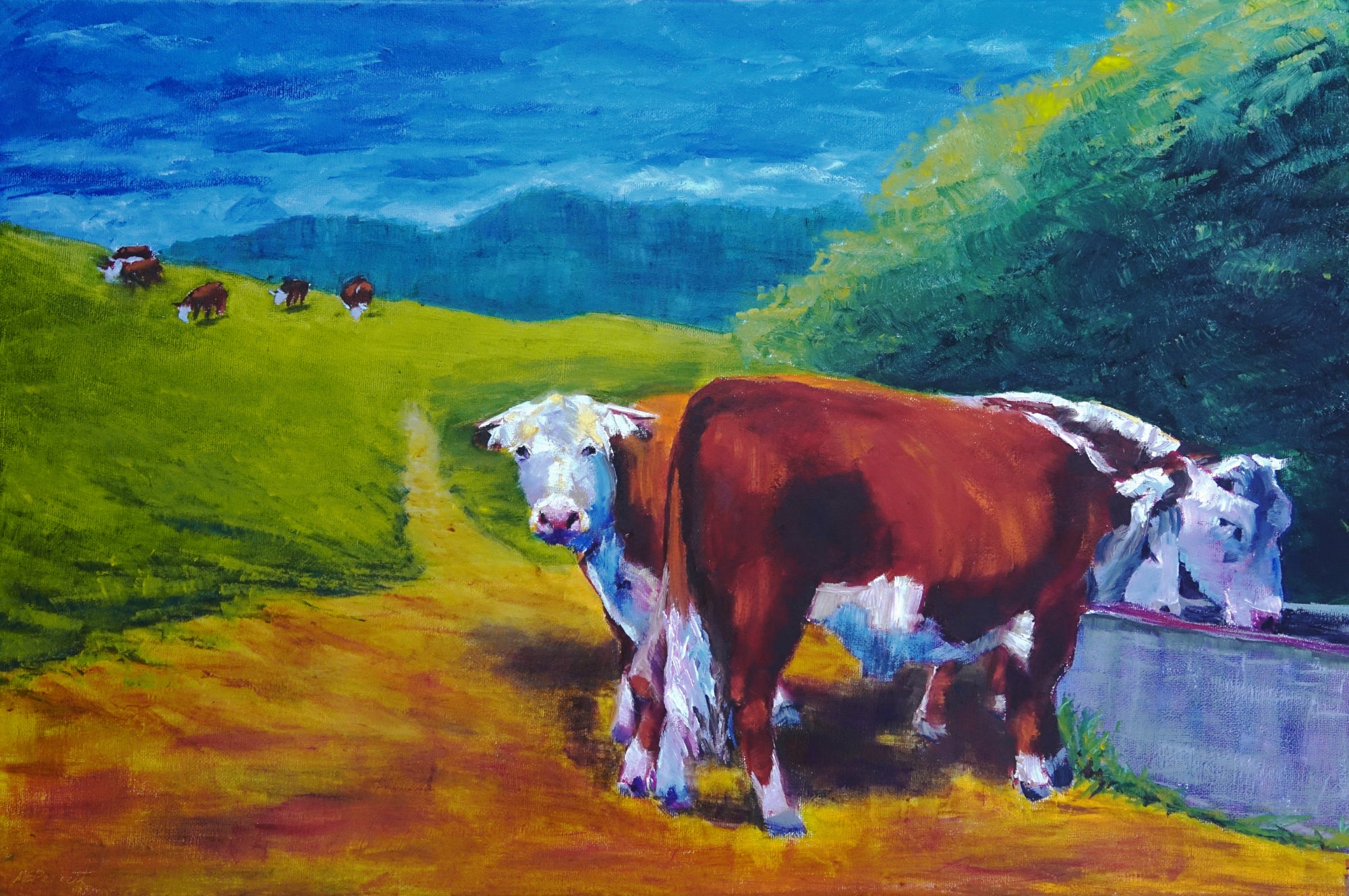 Cattle at the Water Trough