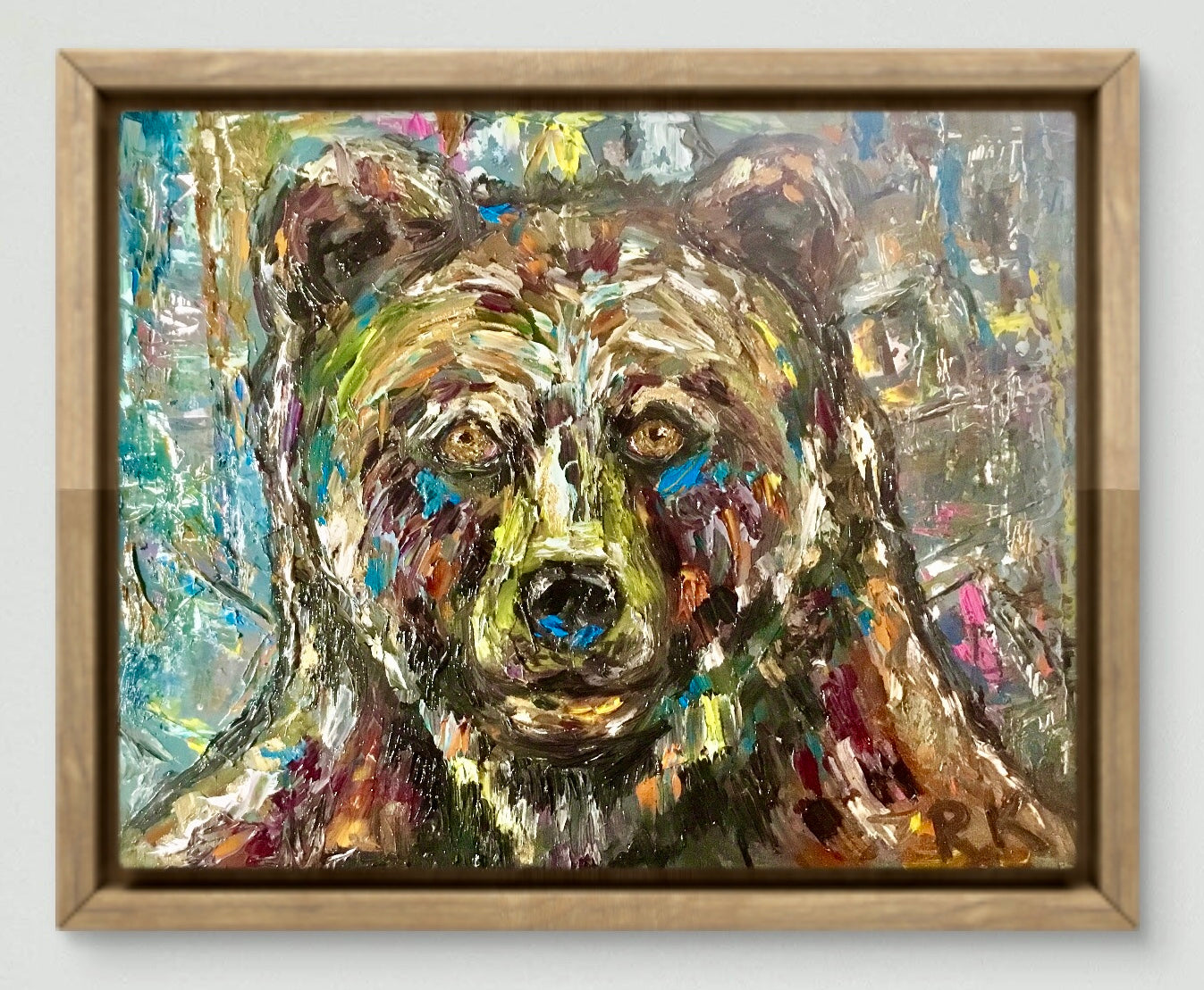 Spirit of the Wild – Expressive Bear Portrait in Impasto Oil