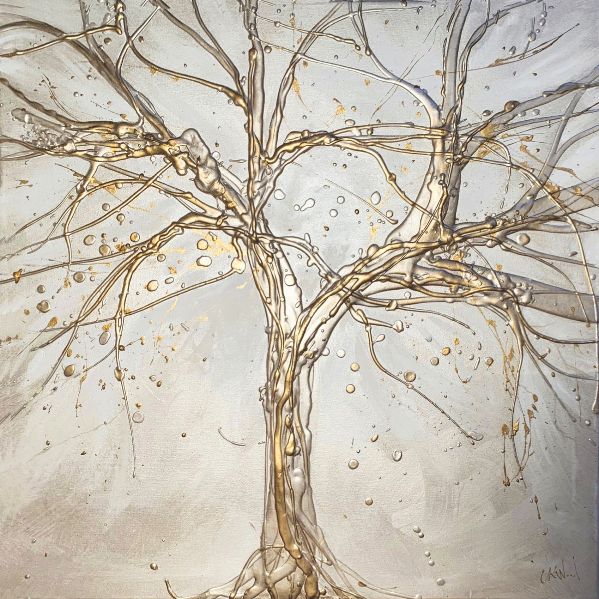 Champagne Gold Tree Wall Sculpture