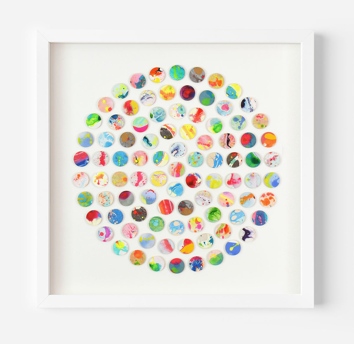 Circle of Dots 3D Mixed Media Collage