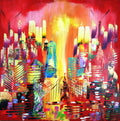 City New York Sunset Abstract 646