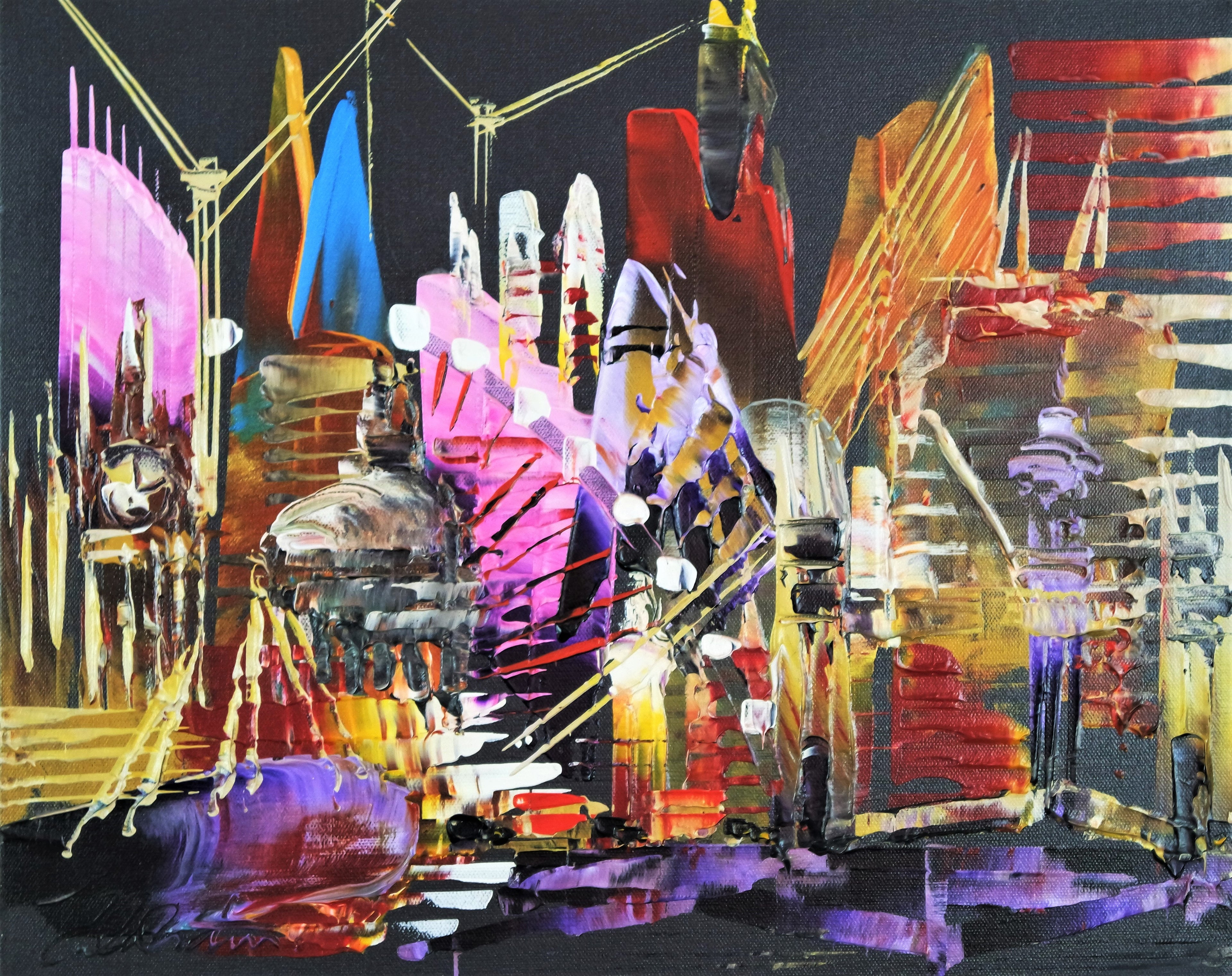 City of London Abstract Painting 050