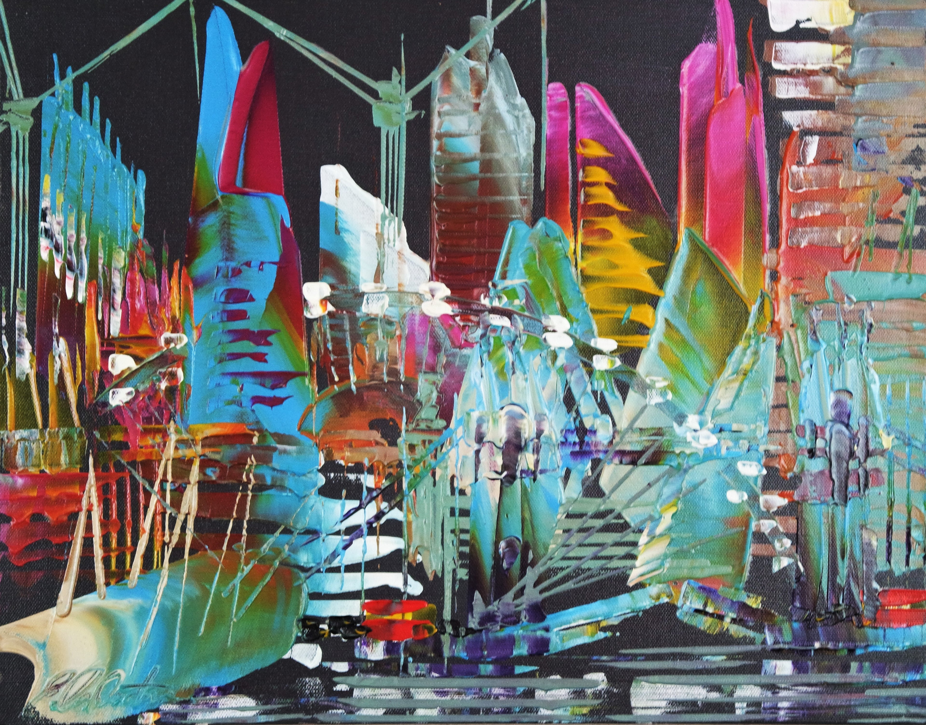 City of London Abstract Painting 056