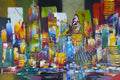 SOLD Colourful city New York skyline 825