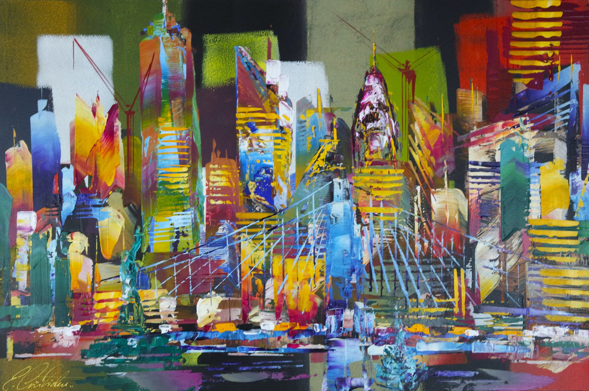 SOLD Colourful city New York skyline 825