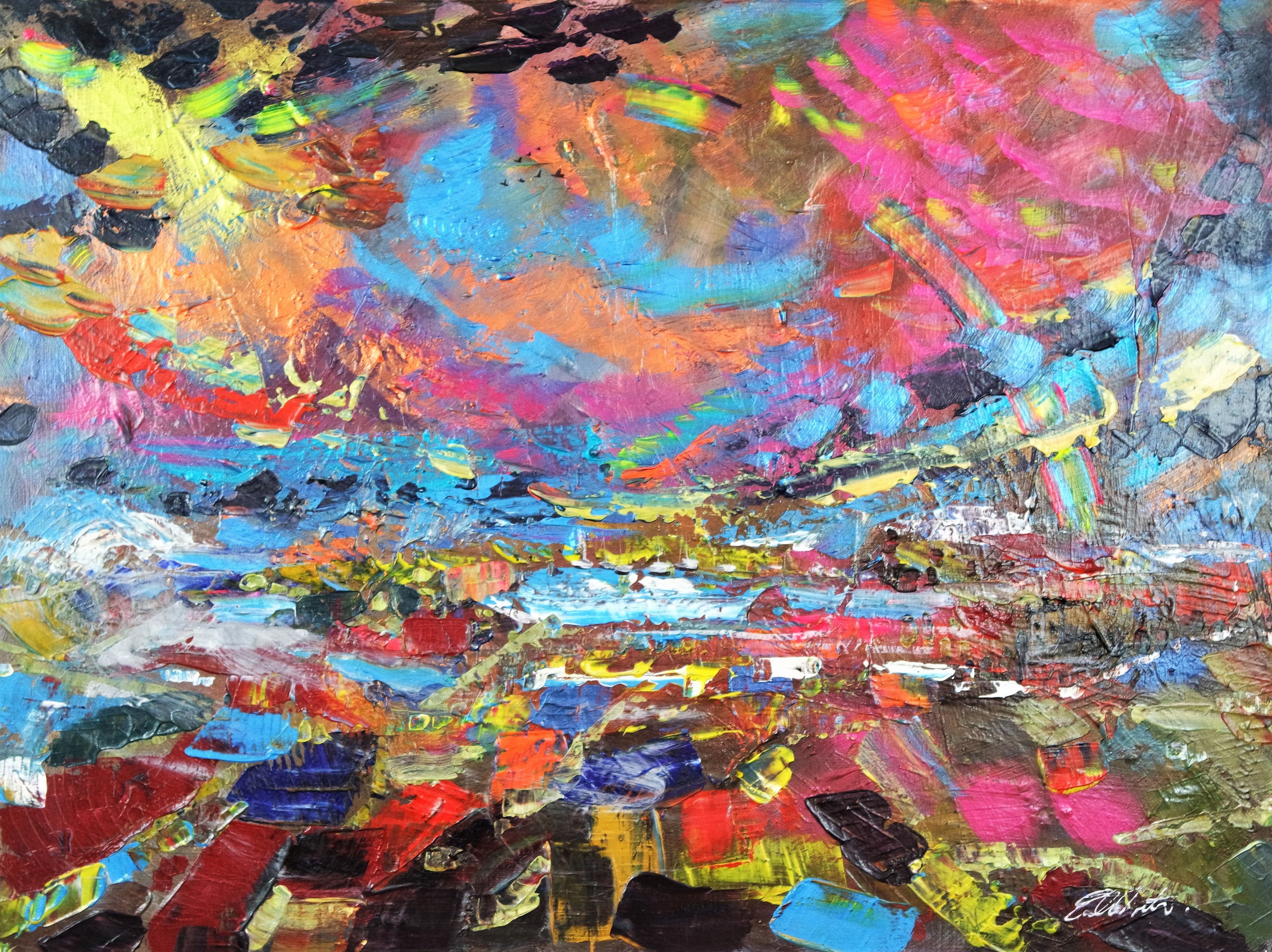 Colourful Abstract landscape 113