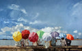 Colourful Umbrellas - Limited Edition Giclee Print