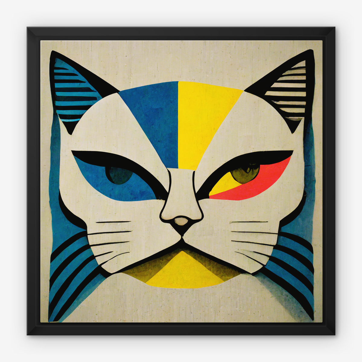 Combat Cat (framed canvas)