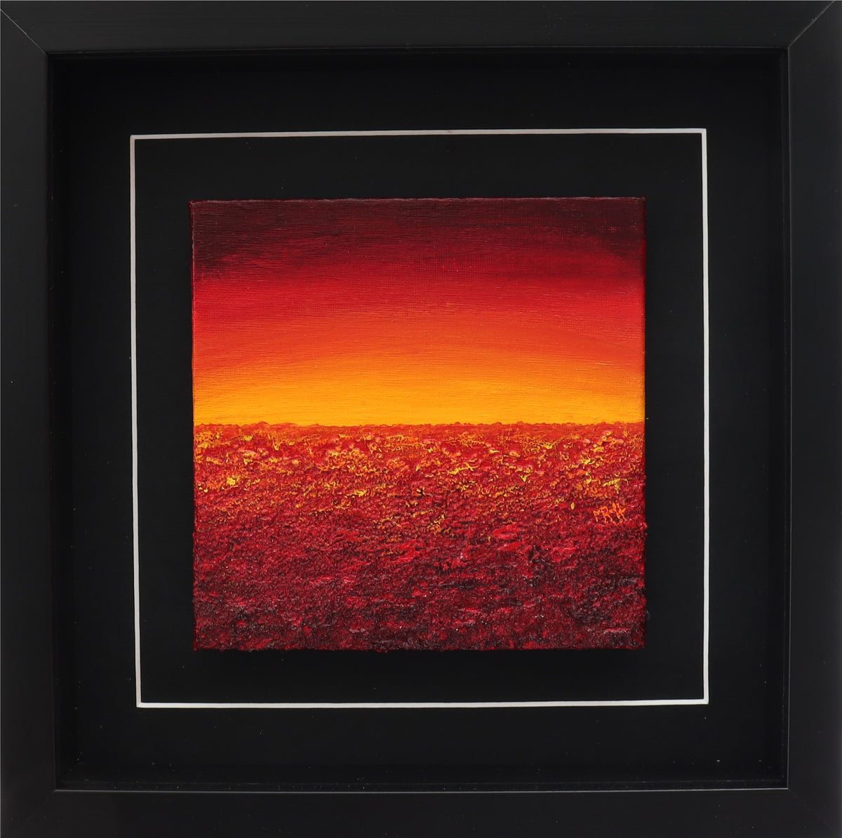 Yellow Red Crimson - (6x6 inches #6)