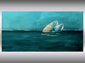 Cruise - Abstract Sailboats on Stretched Canvas