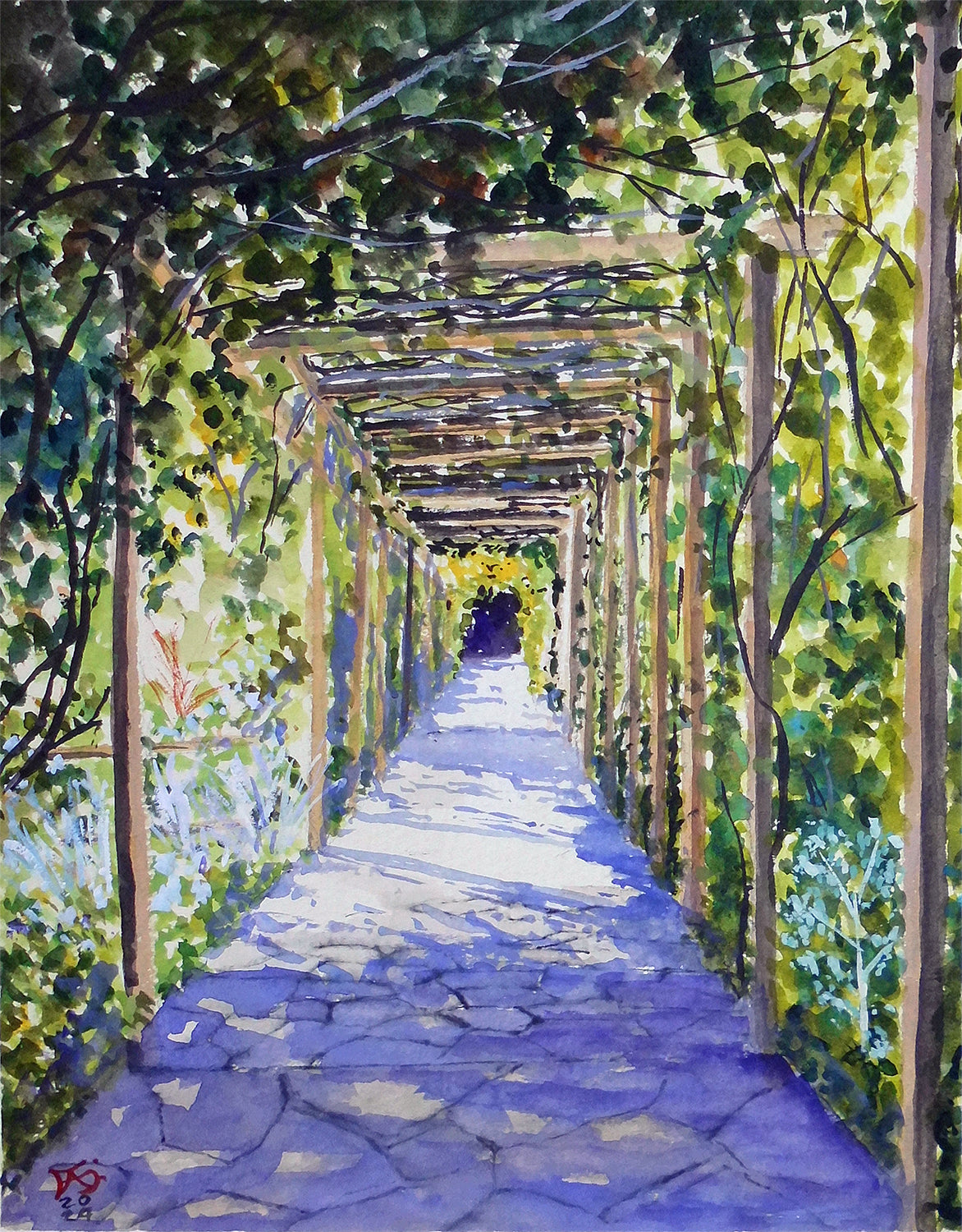 Walkway Pergola in Culpeper Community Gardens Islington London