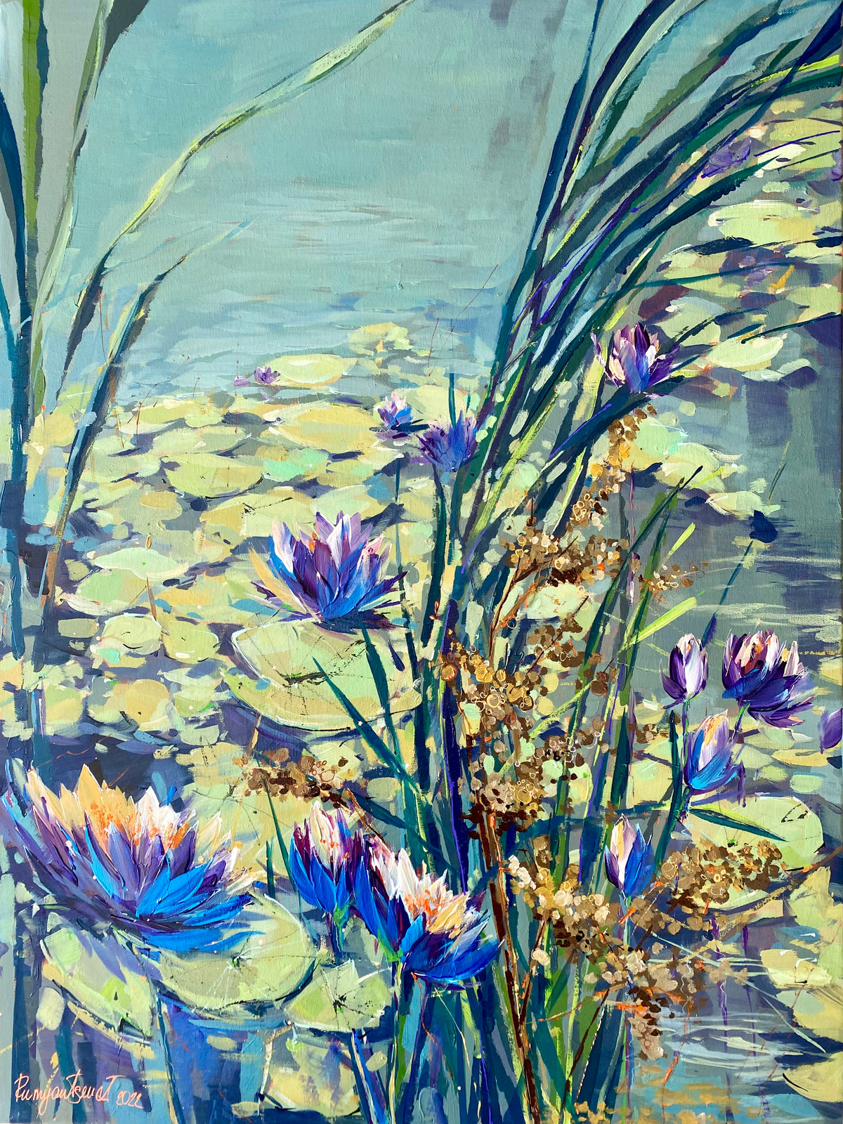 Flowering Water Lilies