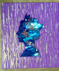 Queen #102 ON PLATINUM RAINING PURPLE STARDUST BACKGROUND.