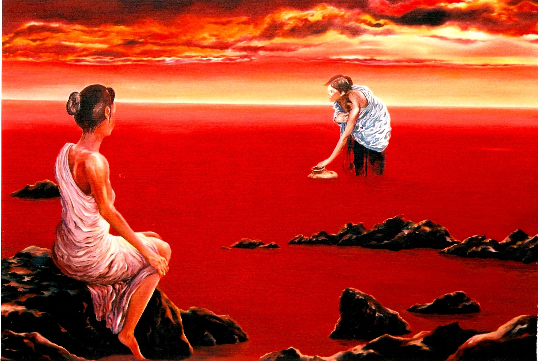 Scarlet Evening in Summer