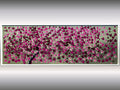 Deep Violet - Cherry blossom painting in frame