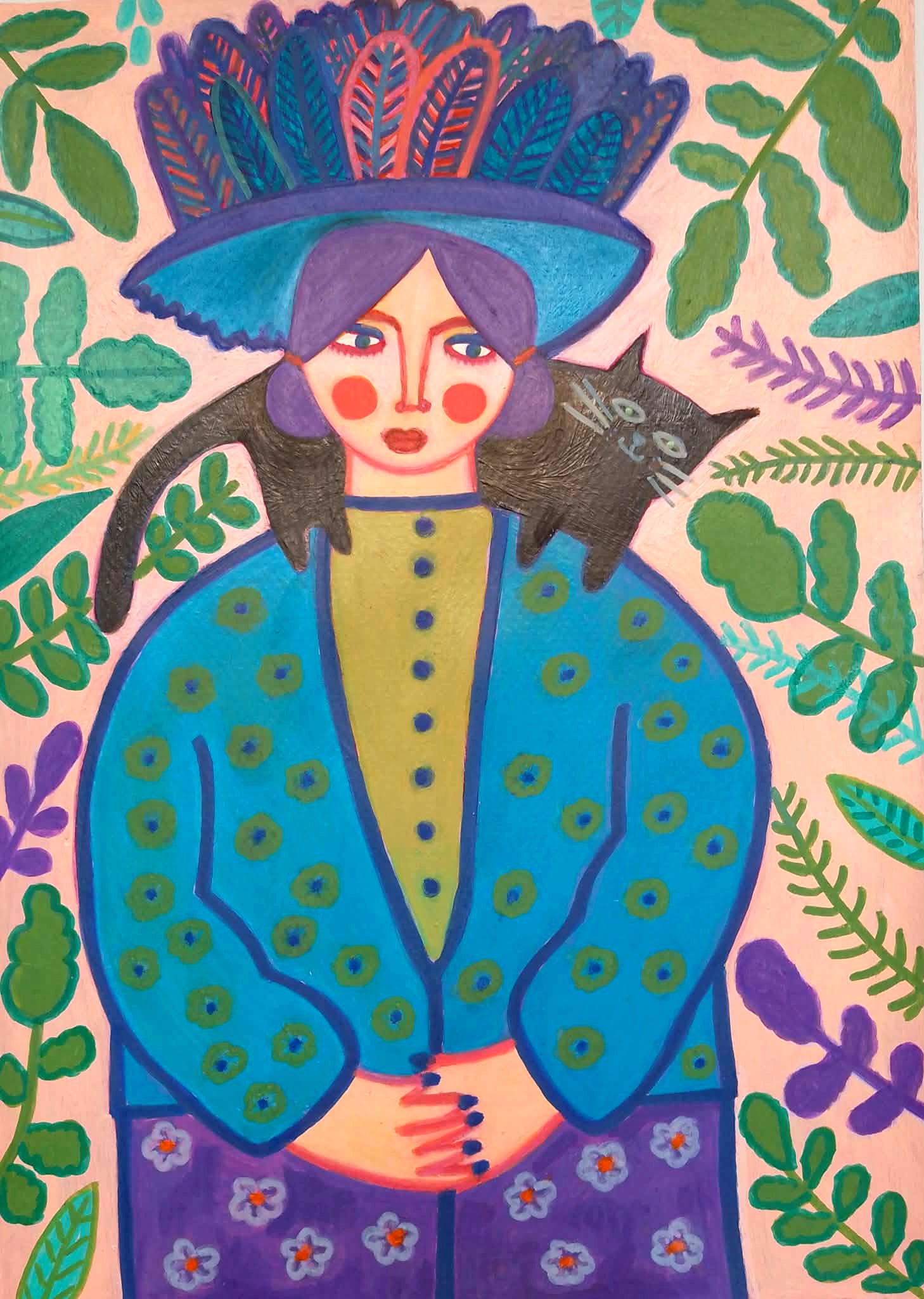 Maude with her cat