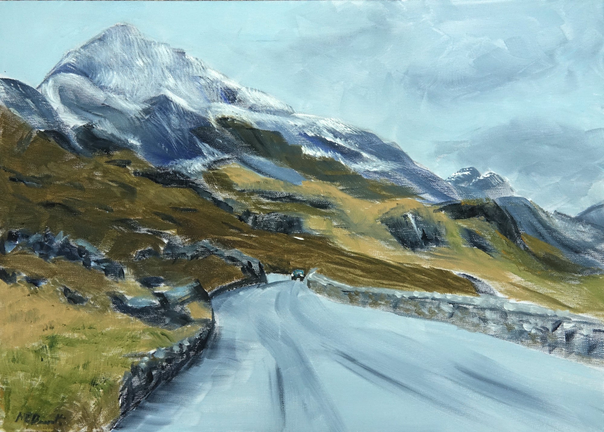 Driving through Snowdonia