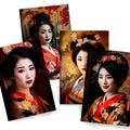 Japanese geisha DS0273 - Set of 4 photo prints