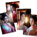Japanese geisha DS0277 - Set of 4 photo