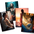 Japanese geisha DS0293 - Set of 4 photo