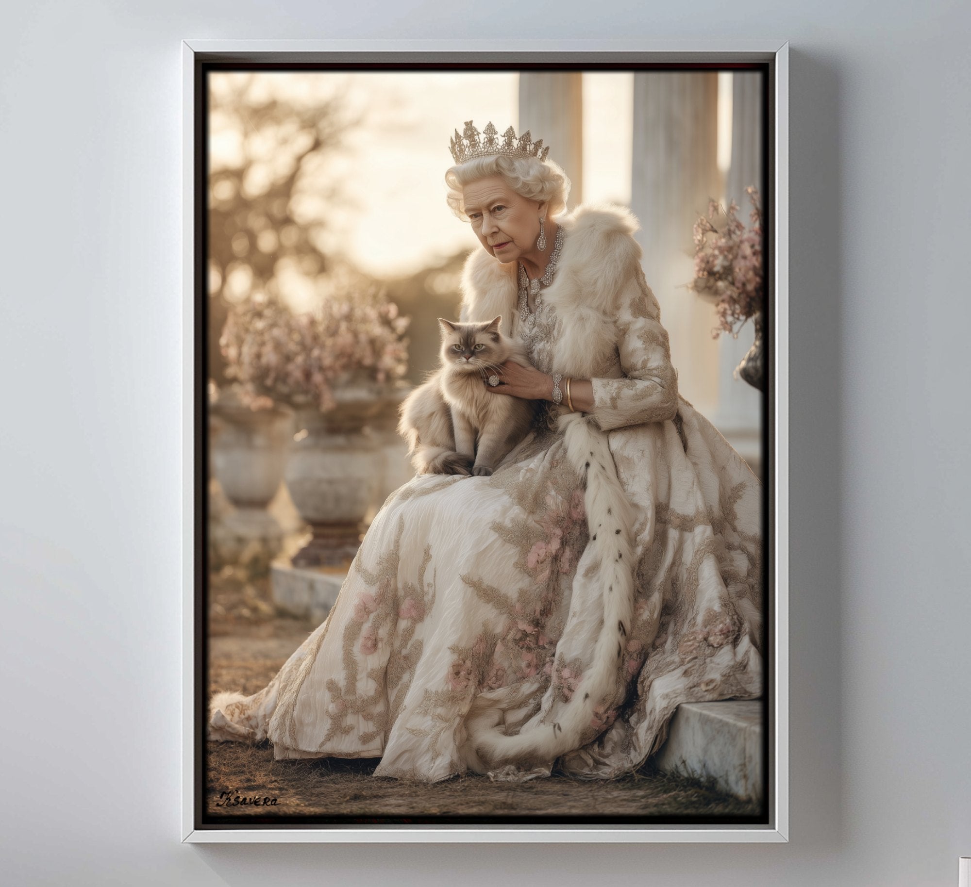 Queen DS0802D - print on  canvas in floating frame