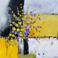 Still life , yellow and purple