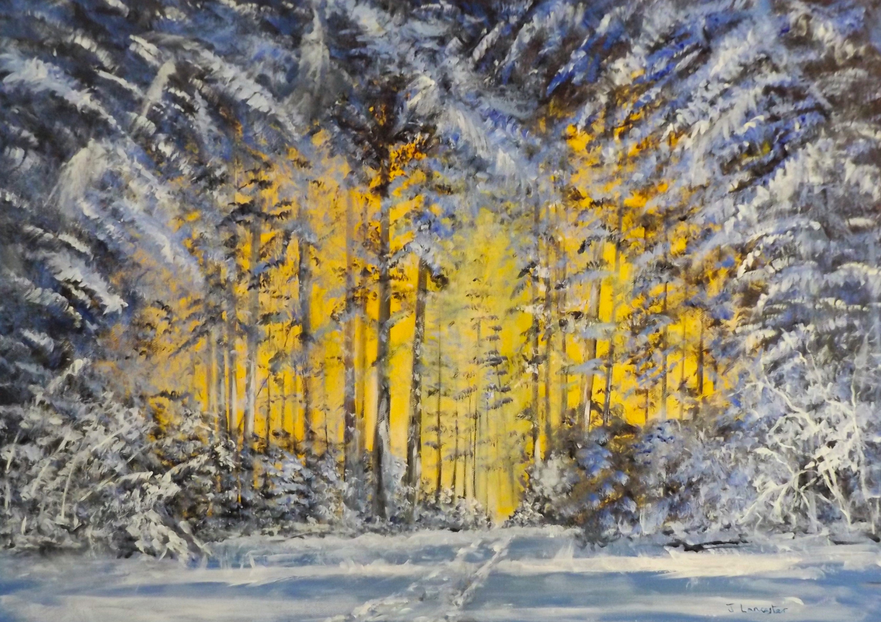 Whispers among snow clad trees