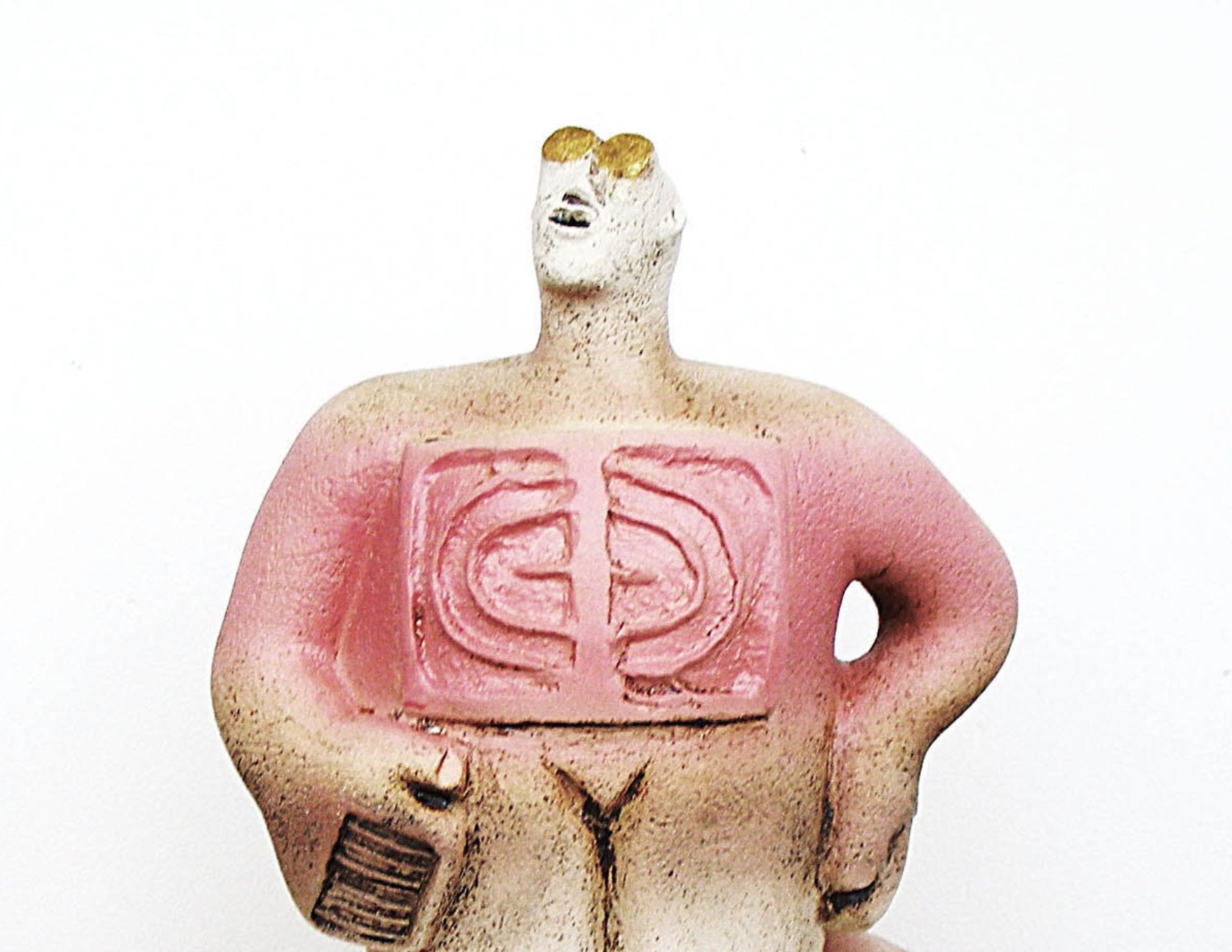 Stargazer Figure - Looking for Life, Callisto - Ceramic Sculpture