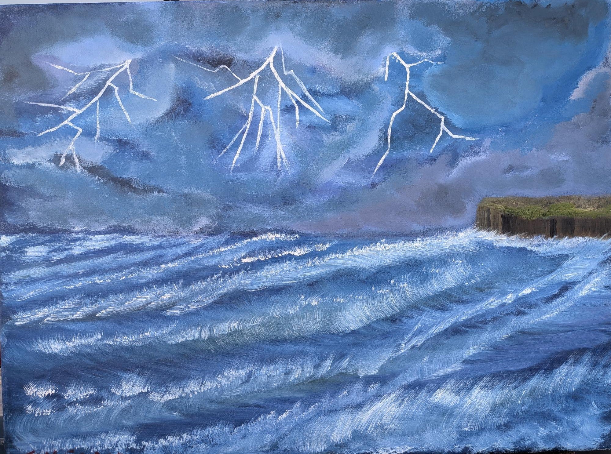 Lightning Storm over Dunnet Head Highlands