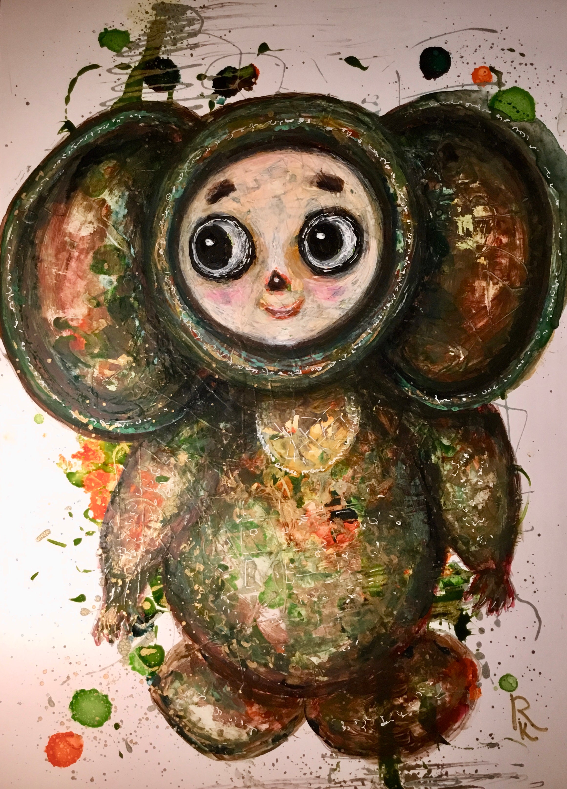 Cheburashka painting