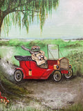 Toad in car