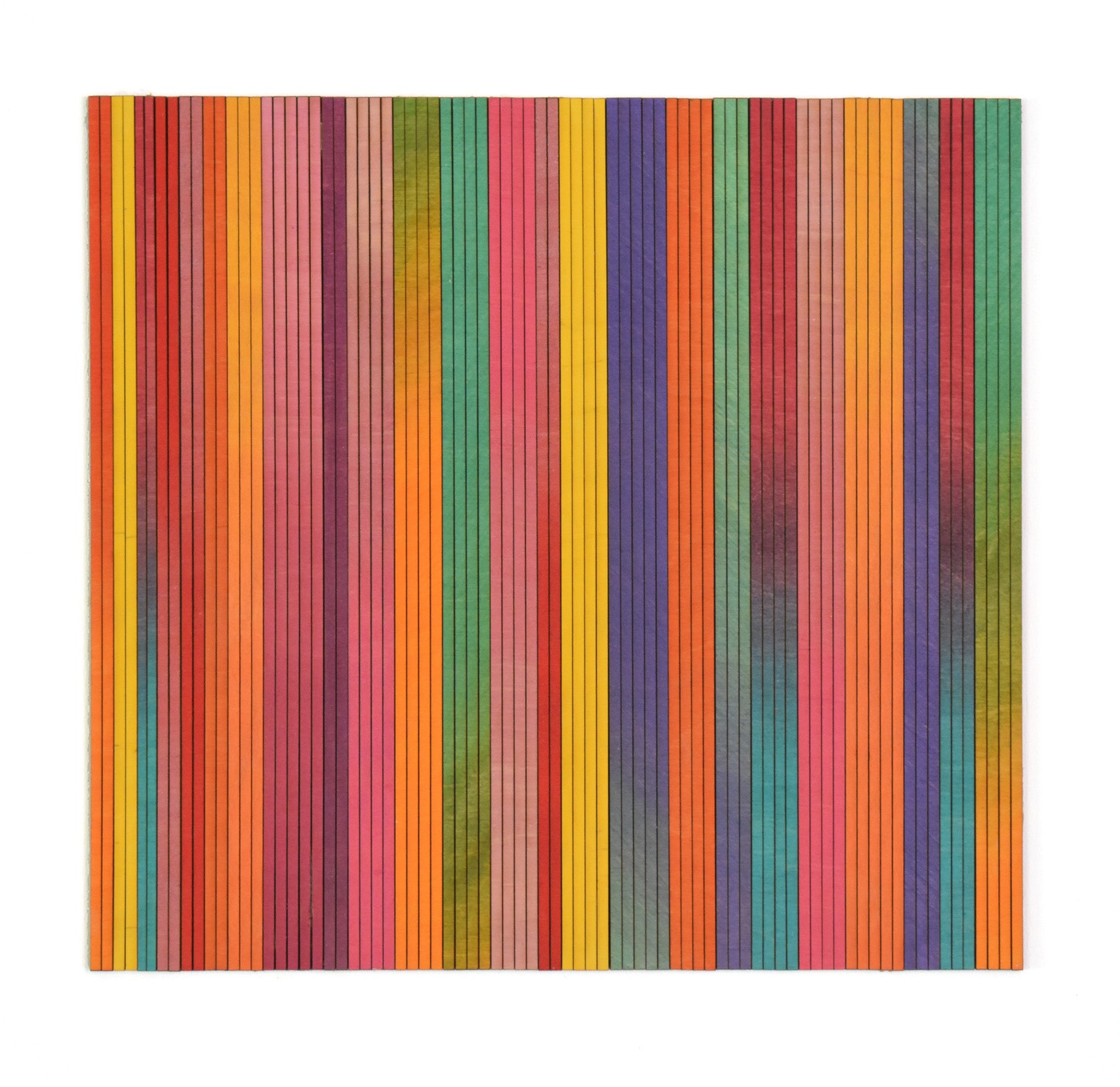 Irregular abstract Stripe Colour Study Painting