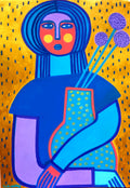 Woman with a Vase of Flowers