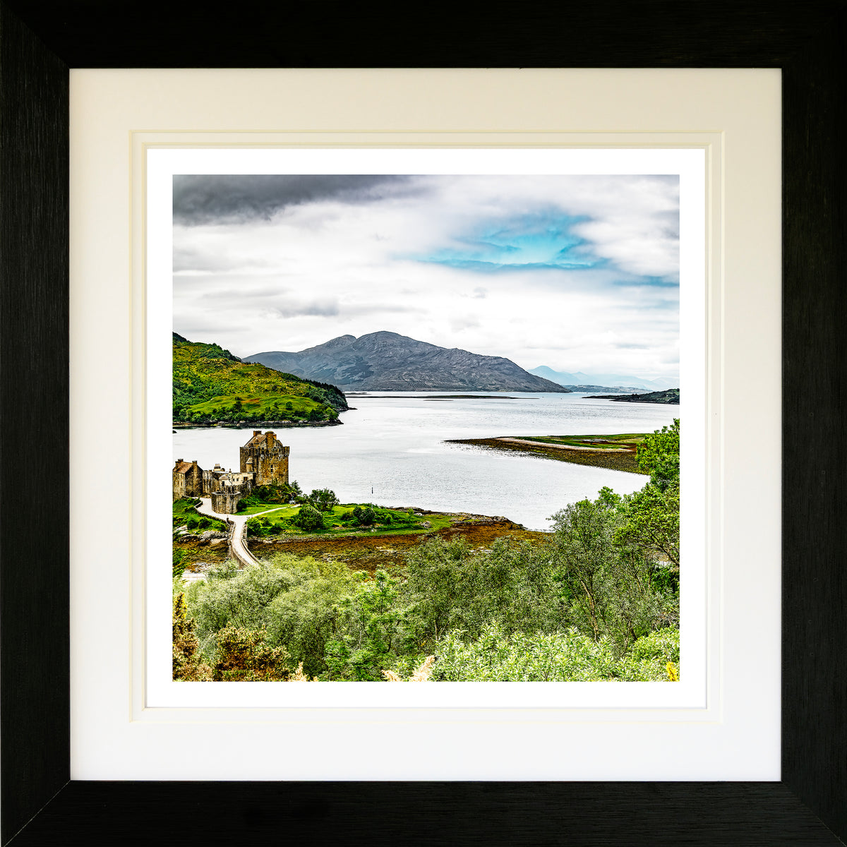 'Eilean Donan Castle' - Elevated view - Square 487mm X 487mm -  Scotland
