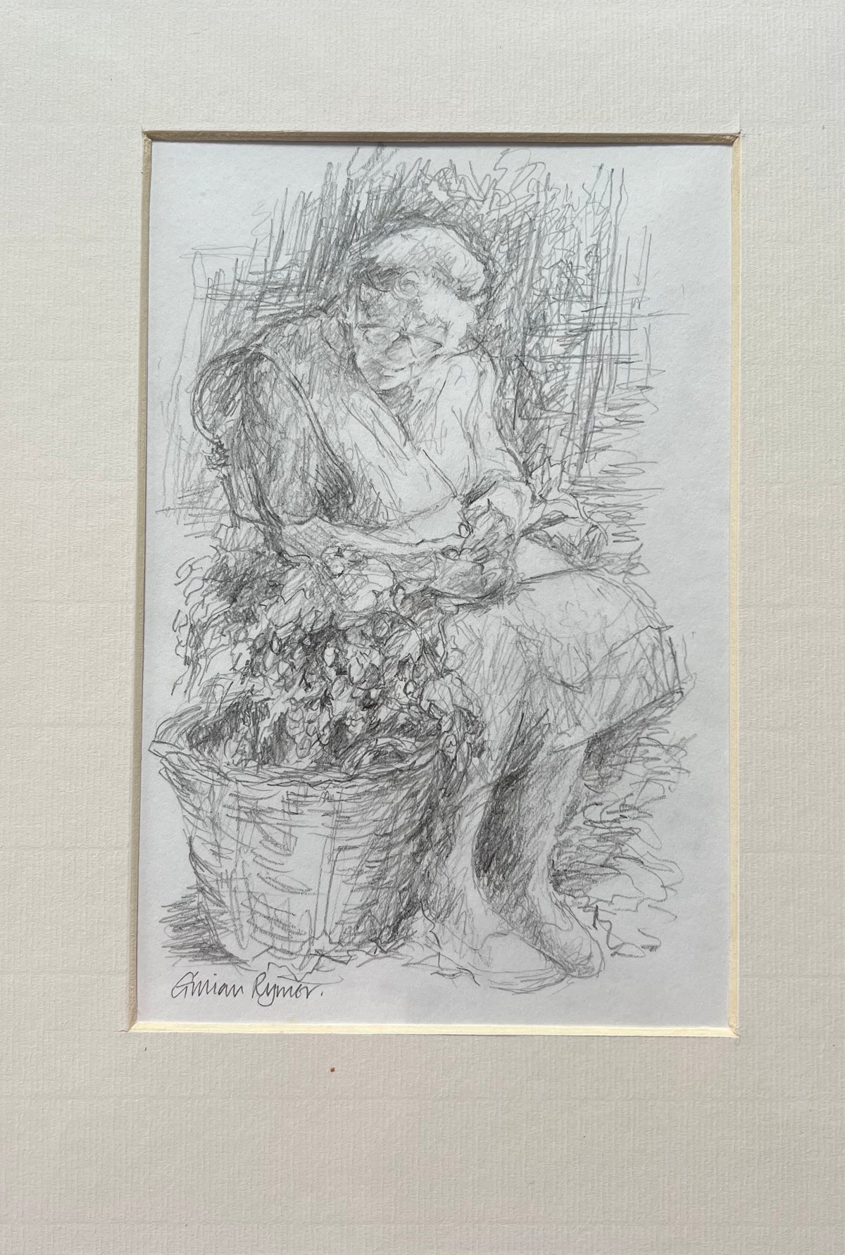 Elderly Lady Picking Hops