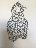 Emperor Penguin Chick Steel Wire Sculpture