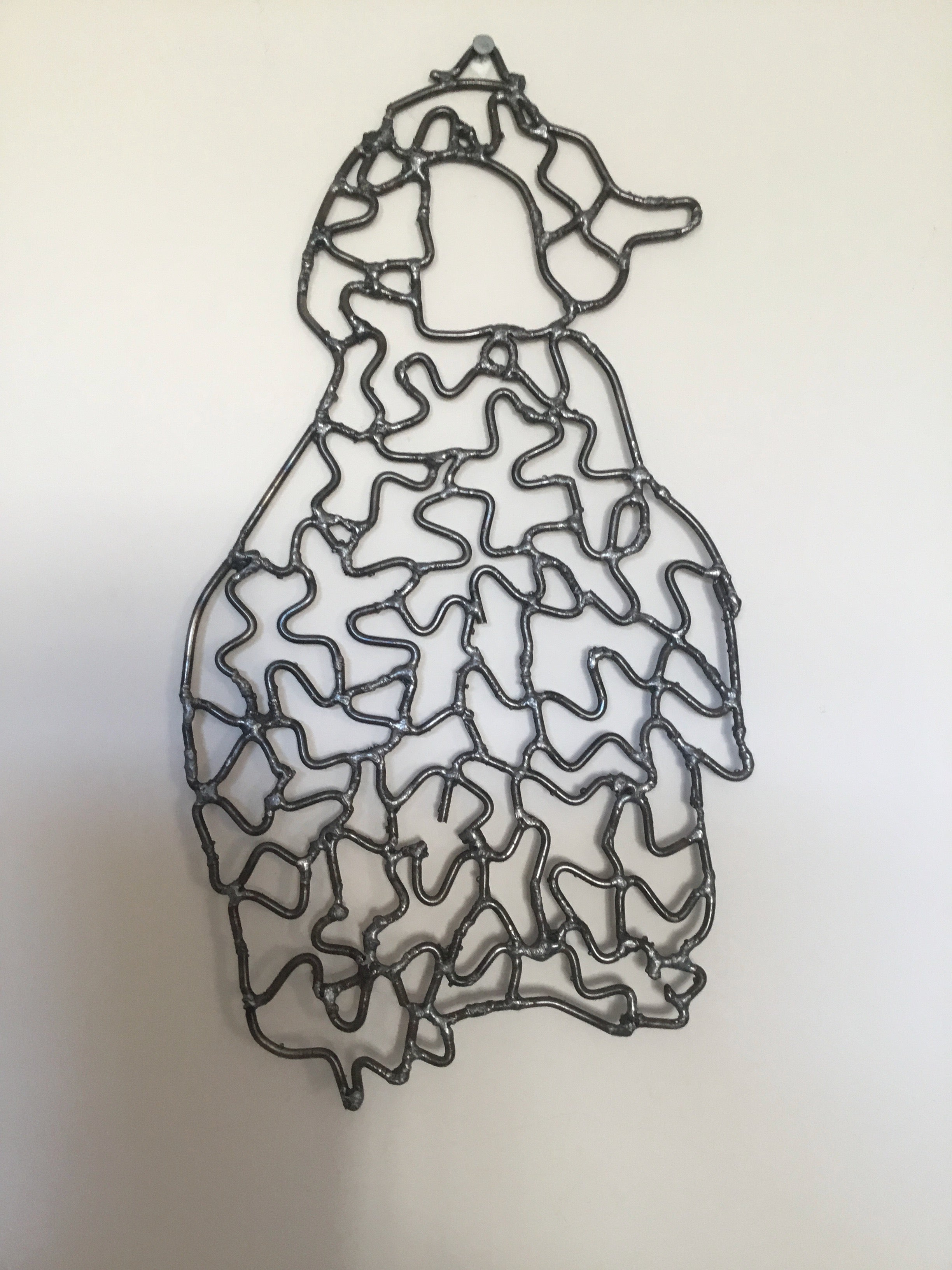 Emperor Penguin Chick Steel Wire Sculpture