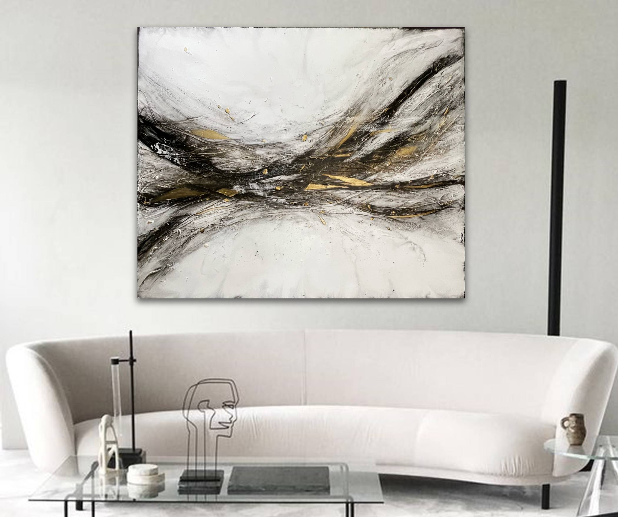 XL Ethereal Gold Abstract