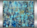 Euphoria - Blue Abstract Art on Stretched Canvas