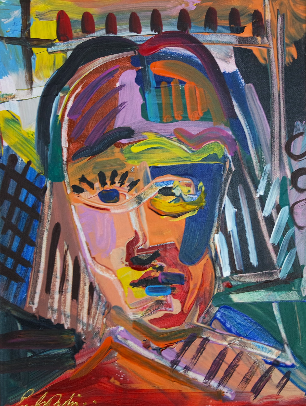 Expresstion Cubist Women Portrait 393