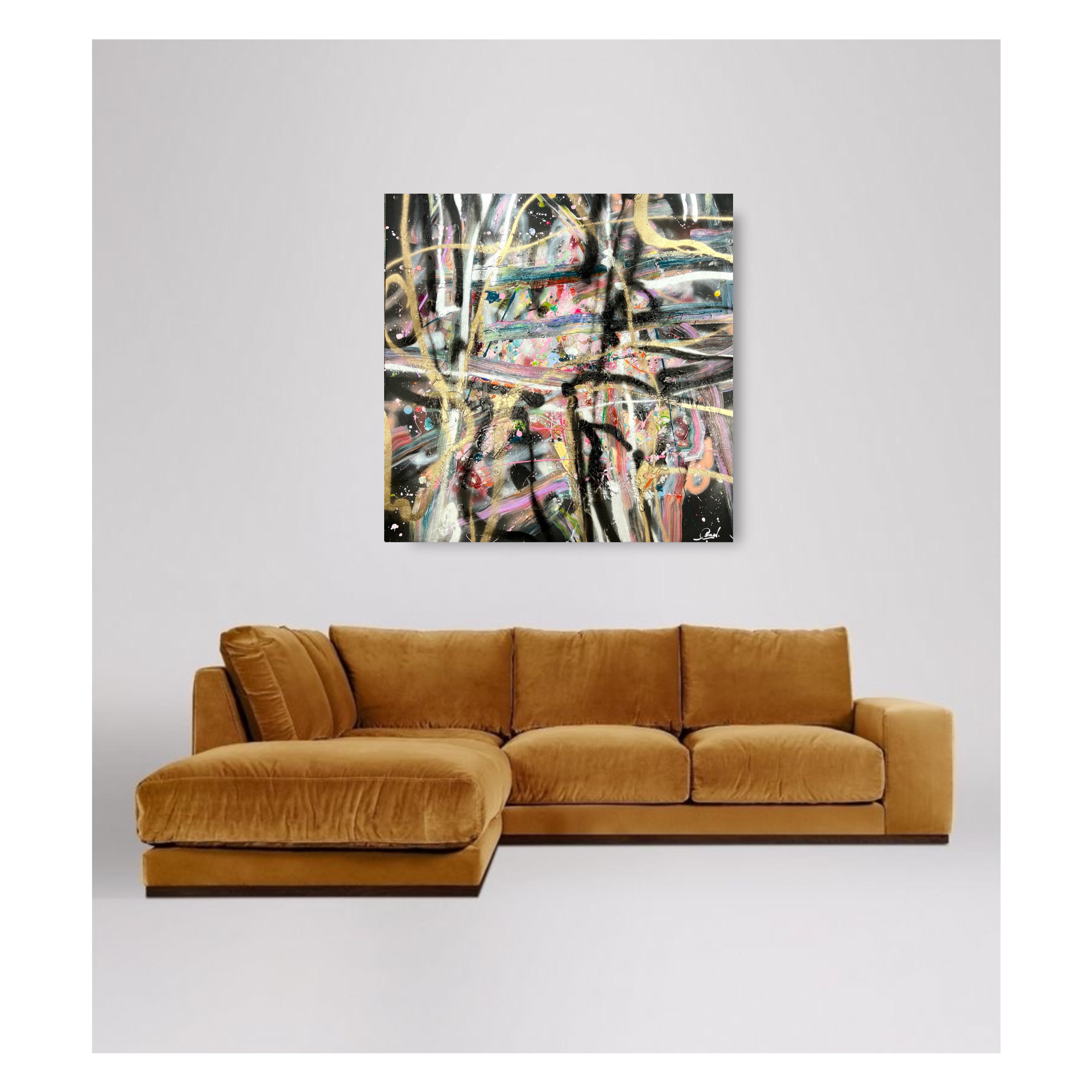 Modern lines - abstract painting