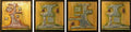 Faraons, and wifes, acrylic, 4 pieces, 12x48 inch,