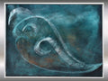 Flying hearts - abstract art in frame