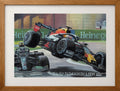 Hamilton & Verstappen F1 Crash - Ltd Edition Framed Giclee Print 50x40cm | COA