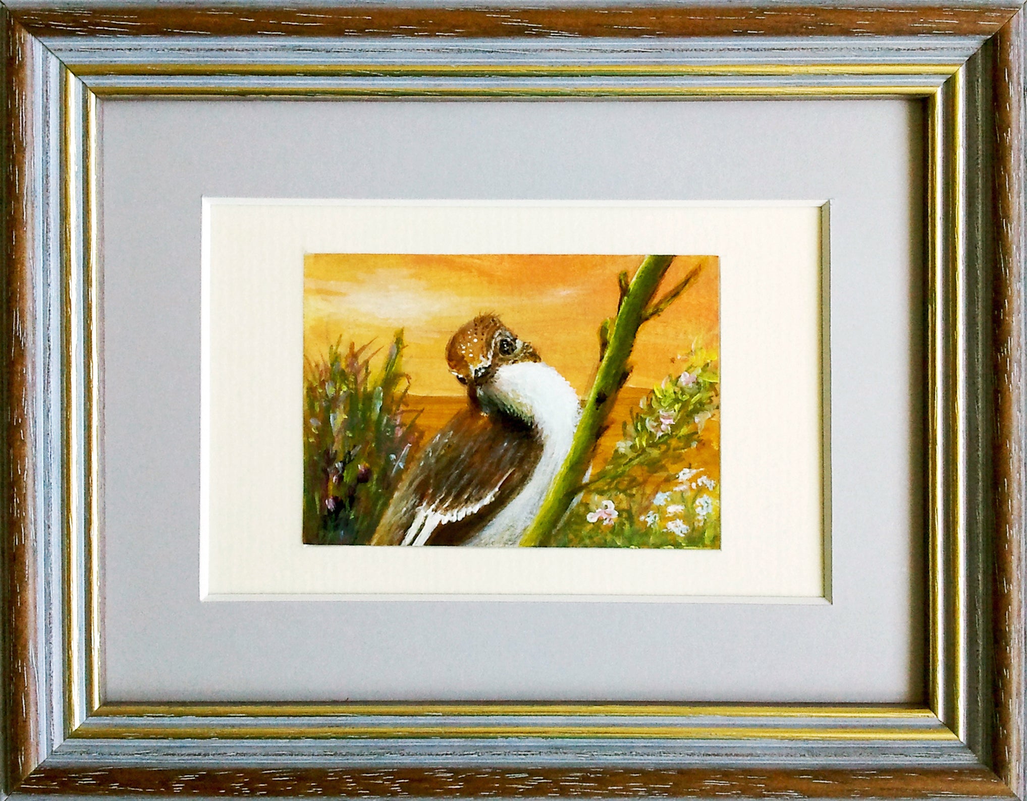 Funny Bird Tiny Painting - SOLD