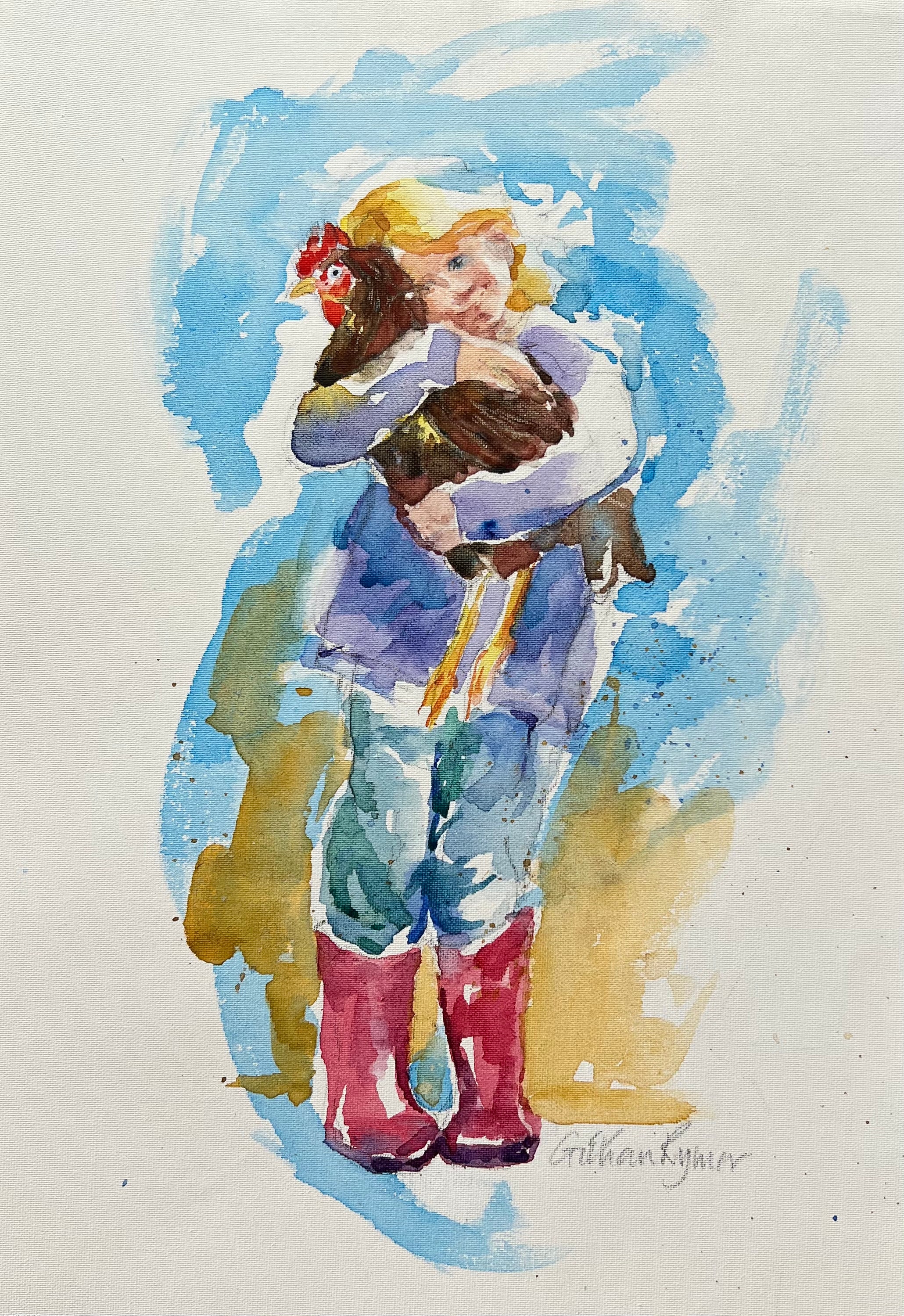 Girl With A Hen