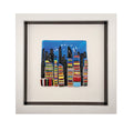 City at Night Framed Glass Art